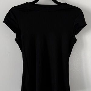 Classic Black Ribbed Women’s Tee